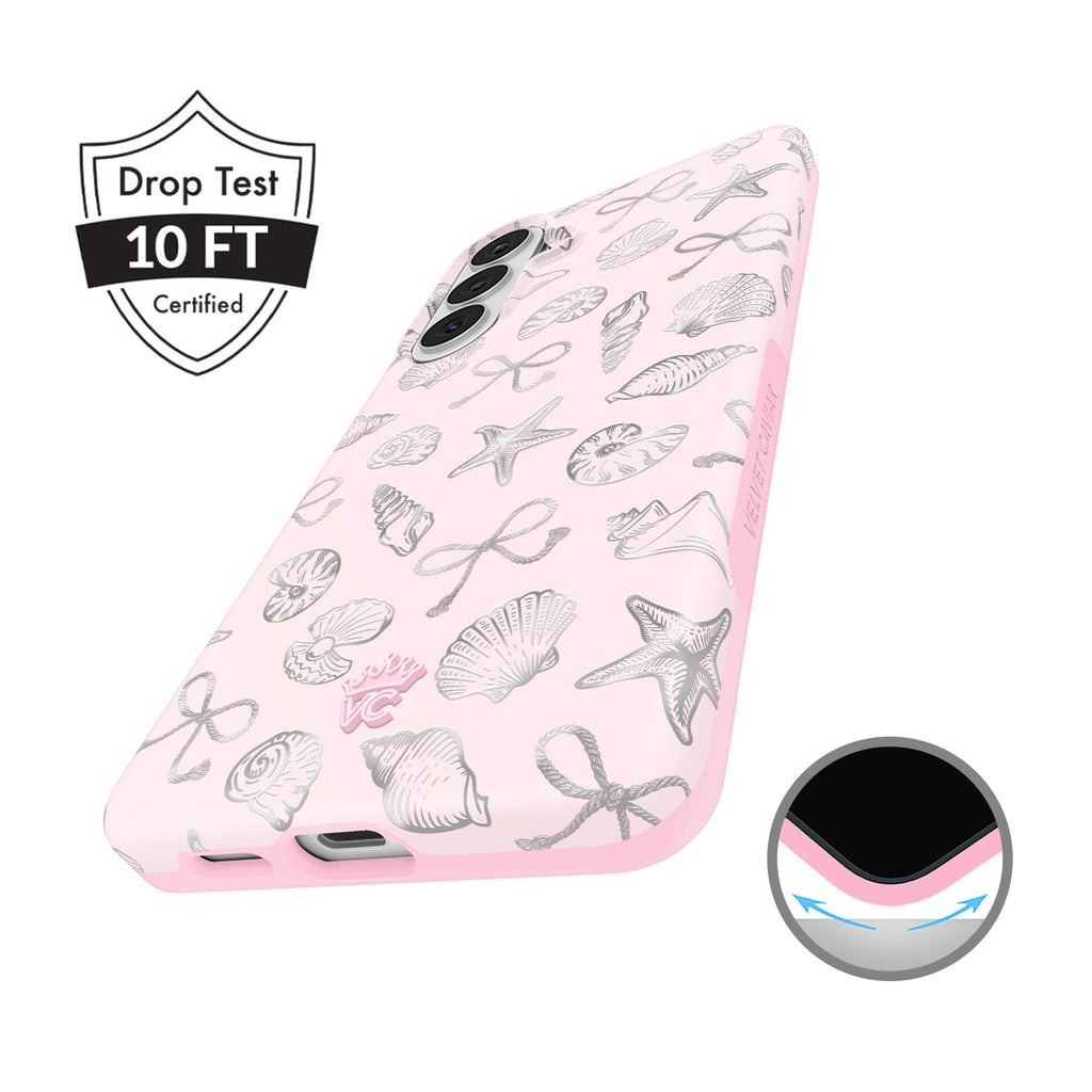Pink Coastal Seashells Samsung Case