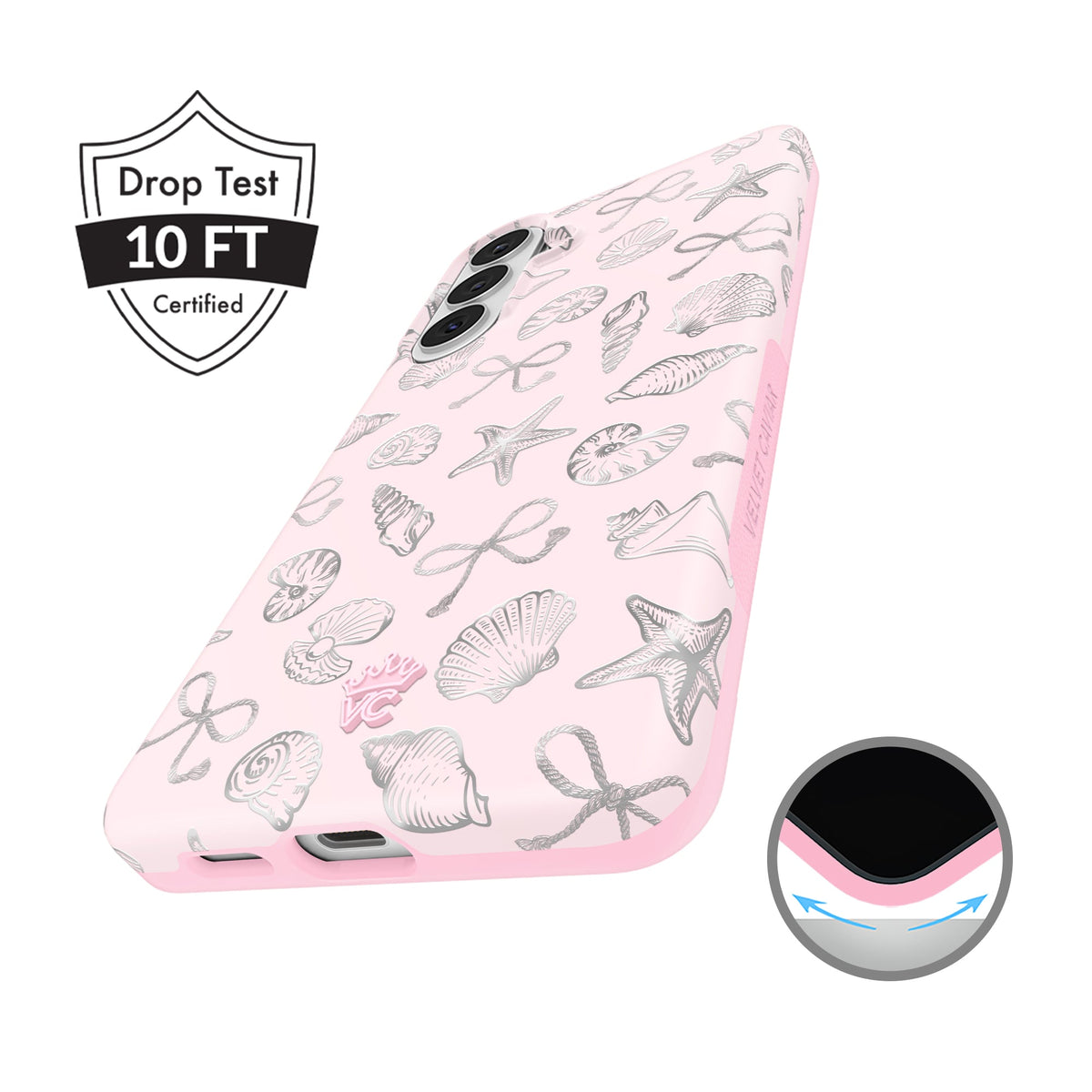 Pink Coastal Seashells Samsung Case