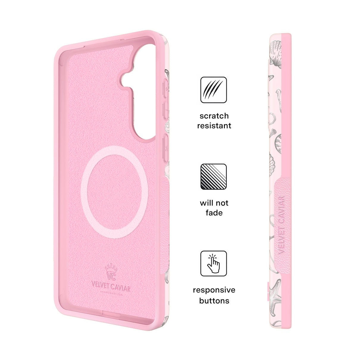 Pink Coastal Seashells Samsung Case