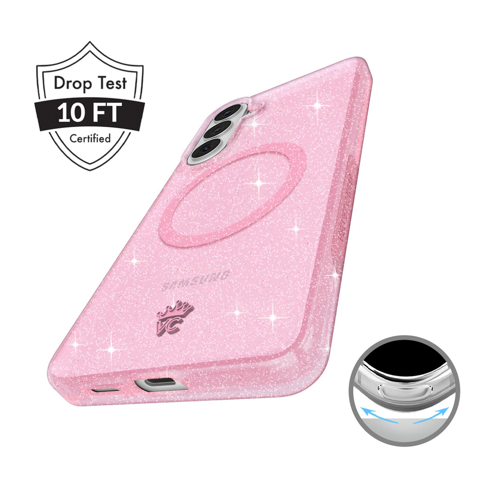 Pink Stardust Glitter Samsung Case