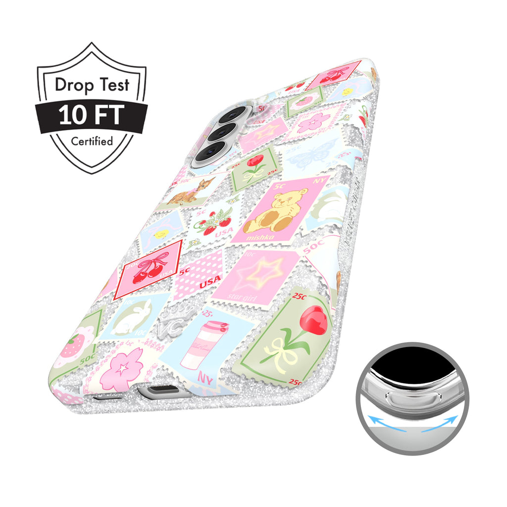 Spring Whimsy Stamps Glitter Samsung Case