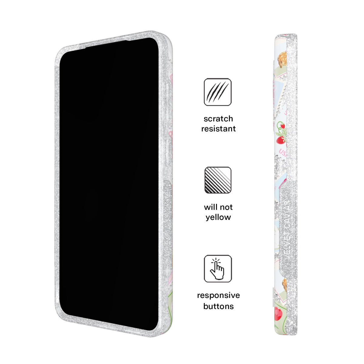 Spring Whimsy Stamps Glitter Samsung Case