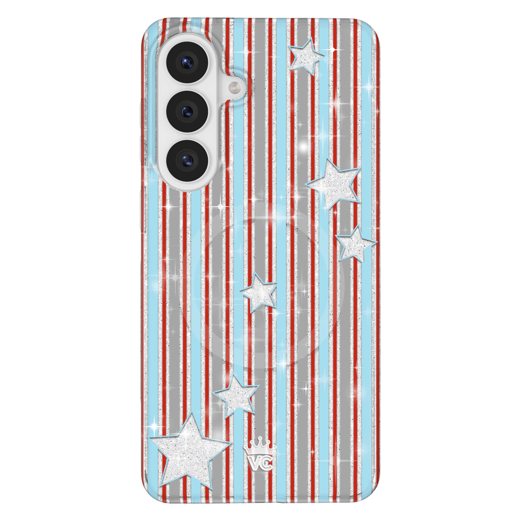 Stars & Stripes Glitter Samsung Case
