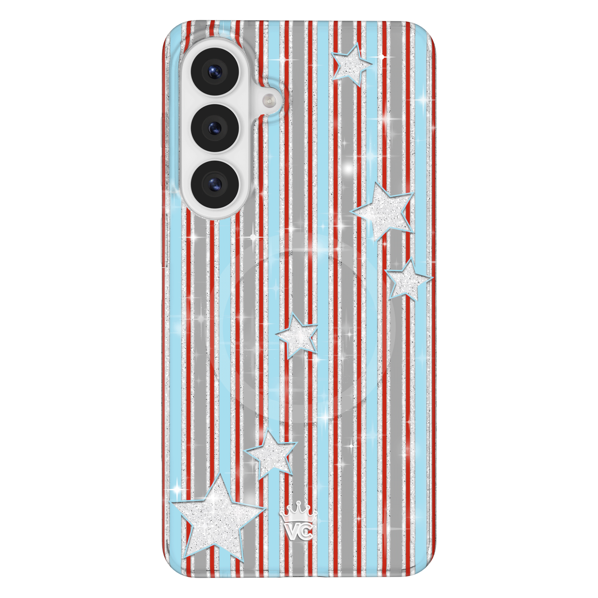 Stars & Stripes Glitter Samsung Case
