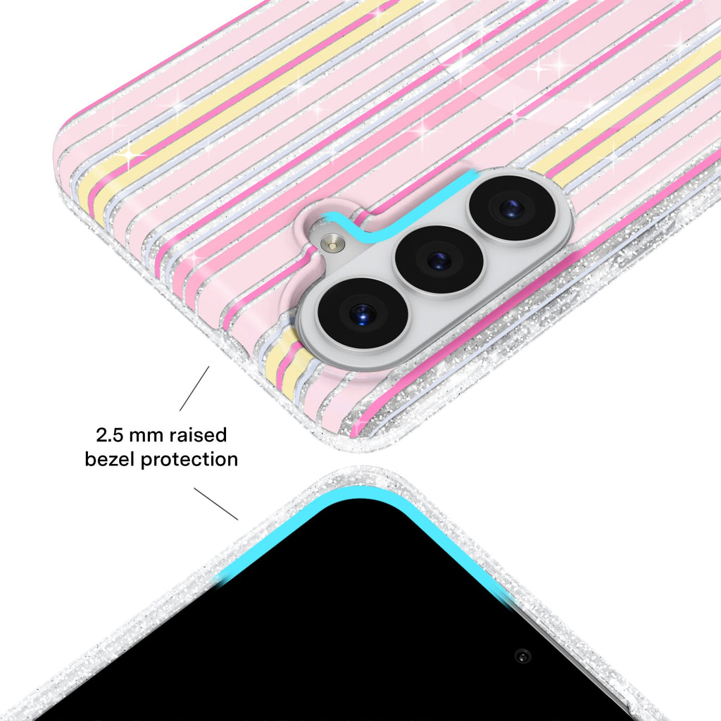 Sunkissed Stripes Glitter Samsung Case