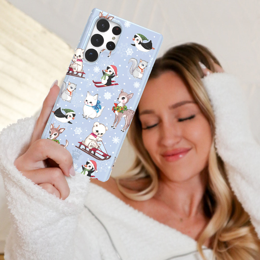 Winter Wonderland Baby Animals Samsung Case