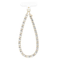 Silver Leather Chain Phone Charm