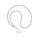 Silver Leather Chain Phone Crossbody Strap