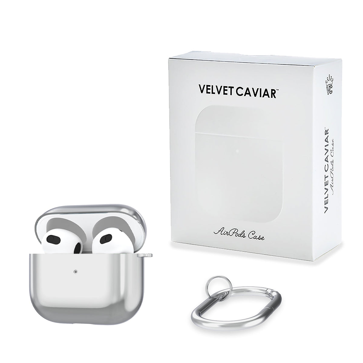 Silver Chrome AirPod Case