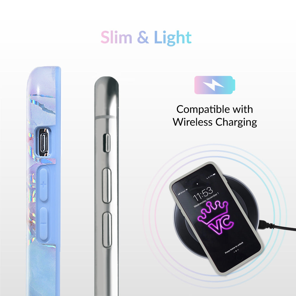 Holo Moonstone Marble iPhone Case