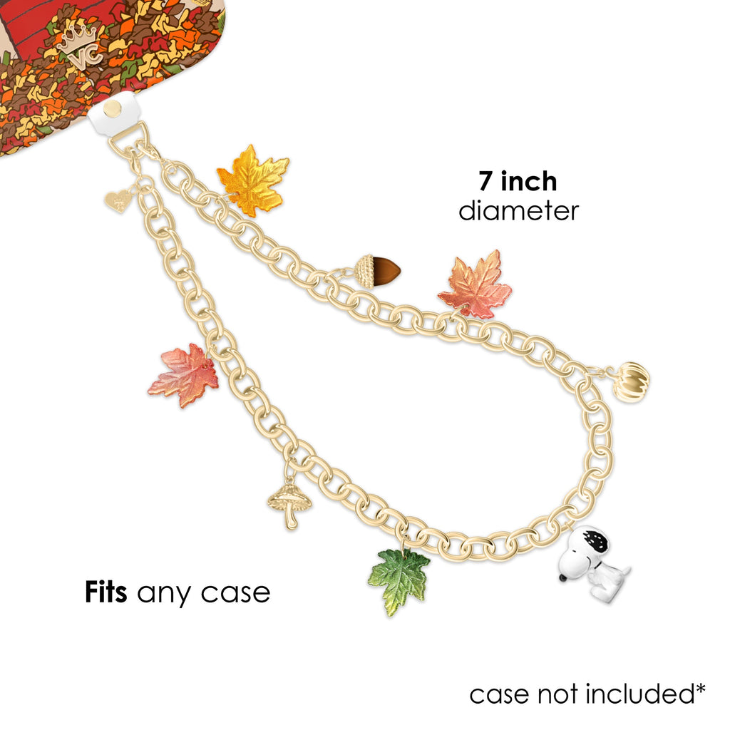 Snoopy Autumn Leaves Phone Charm