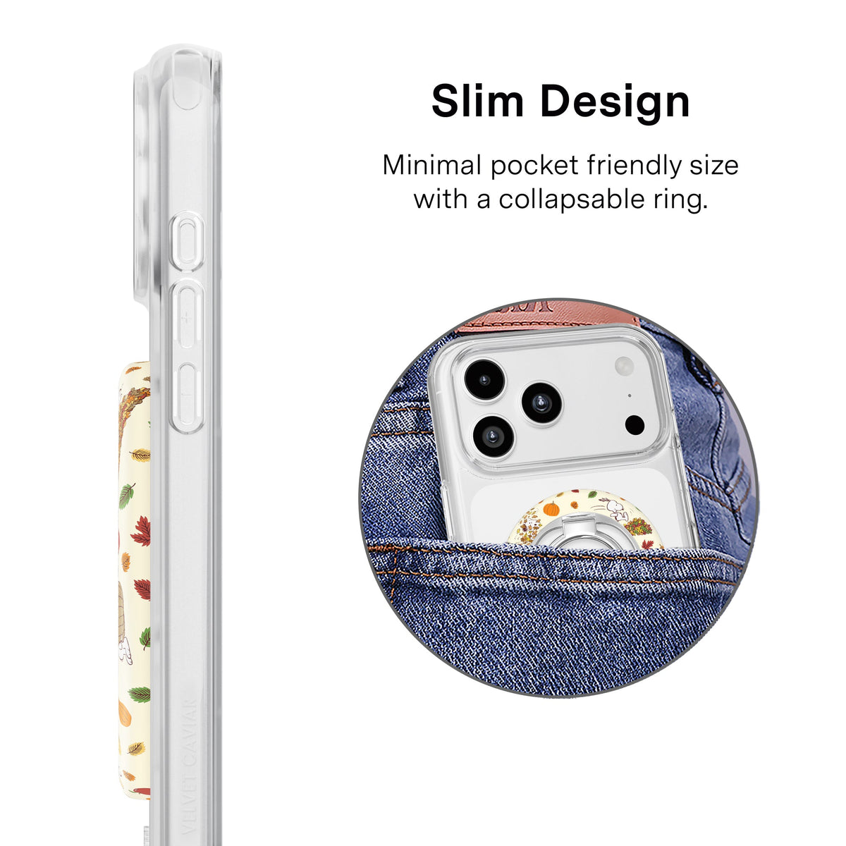Snoopy Autumn Leaves MagSafe Grip Ring
