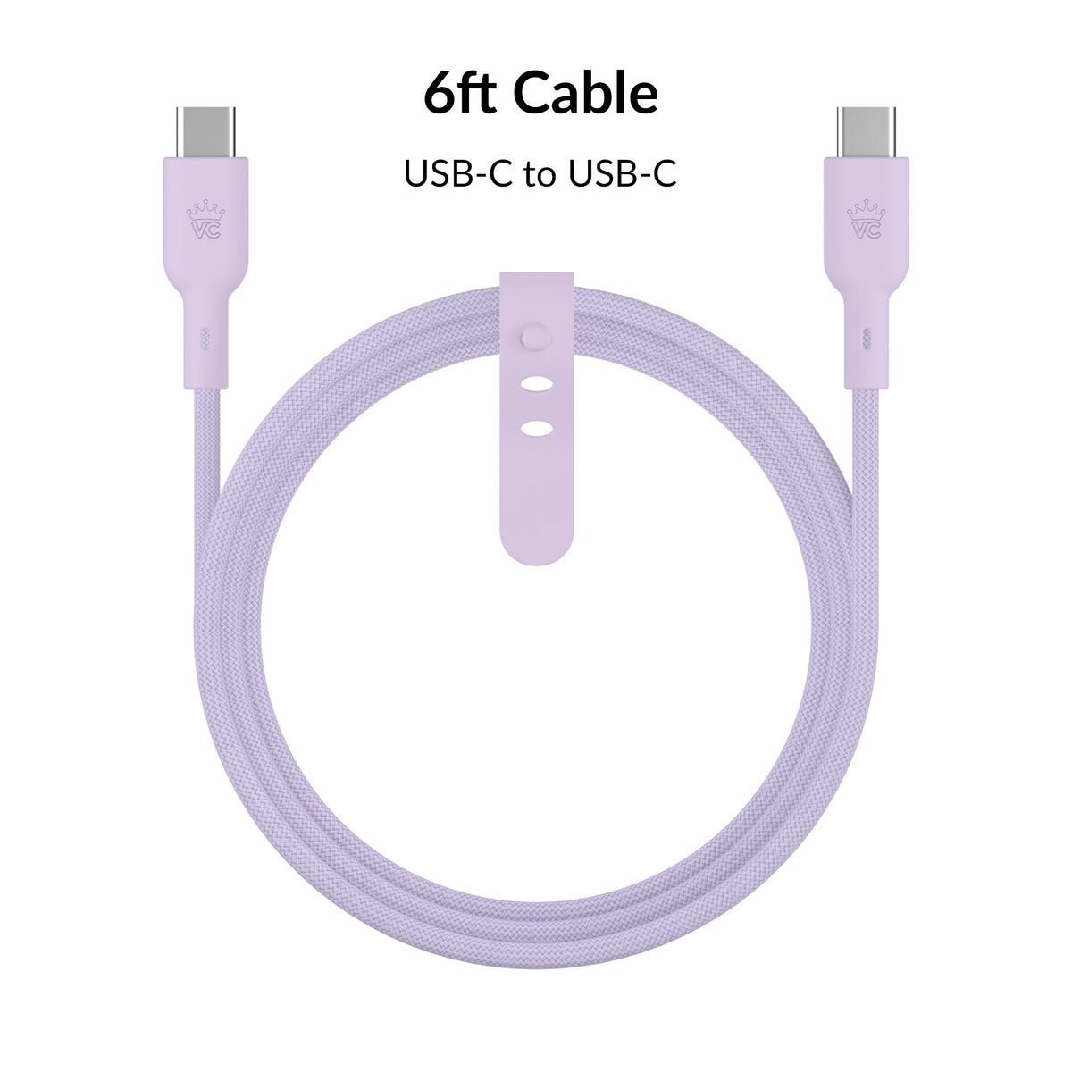Soft Lilac Fast Charging Cable, 6ft USB-C