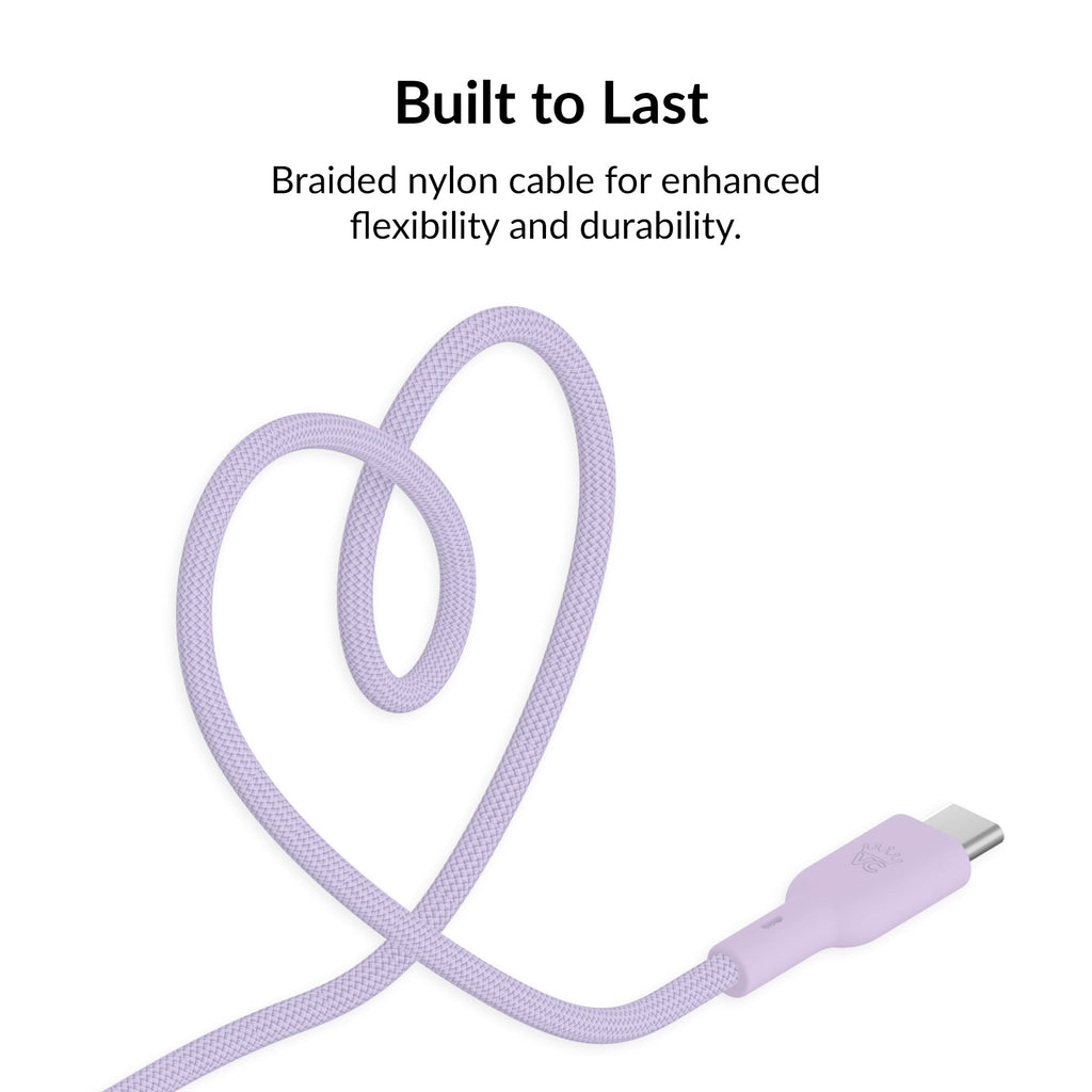 Soft Lilac Fast Charging Cable, 6ft USB-C