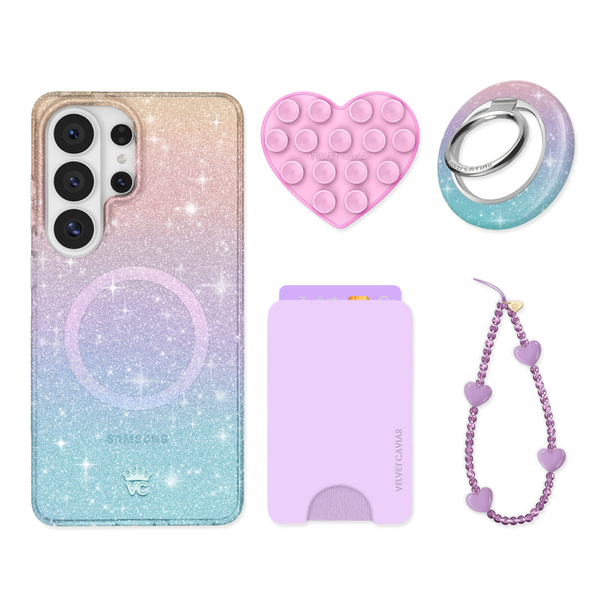 Ombre Stardust Glitter Samsung Bundle Set