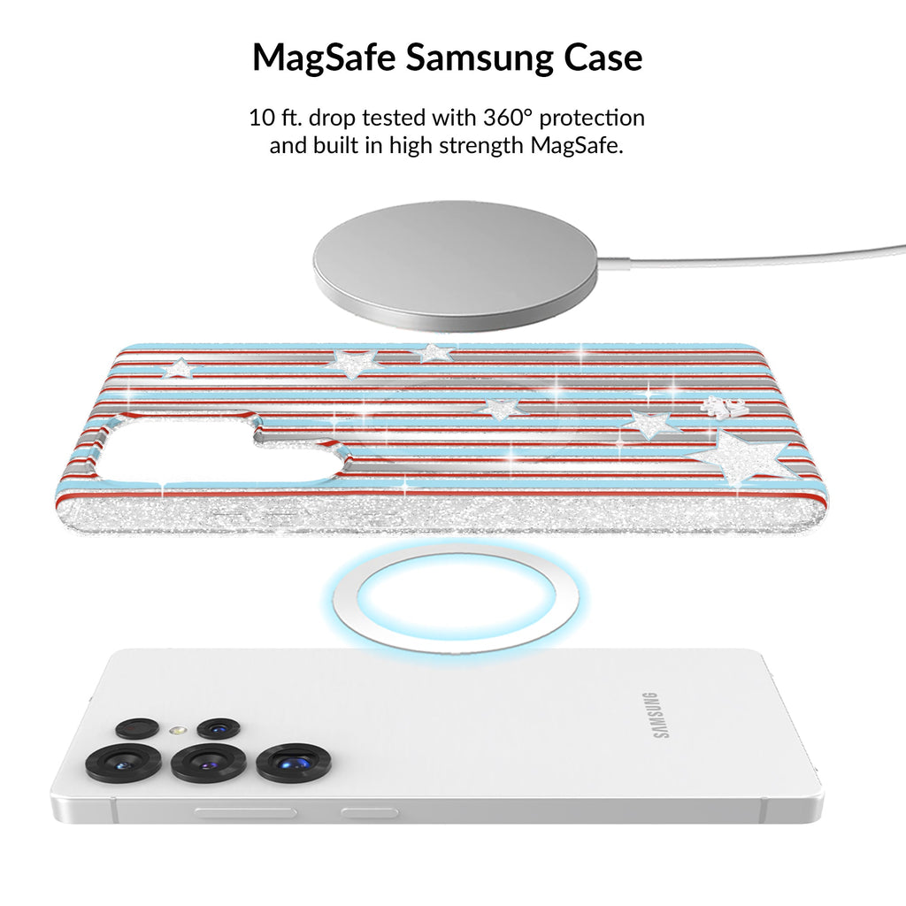 Stars & Stripes Glitter Samsung Bundle Set