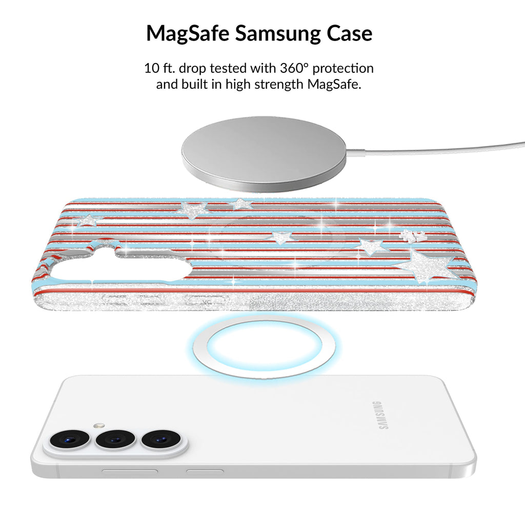 Stars & Stripes Glitter Samsung Bundle Set