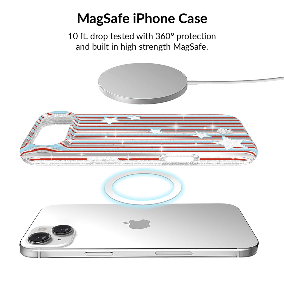 Stars & Stripes Glitter iPhone Bundle Set