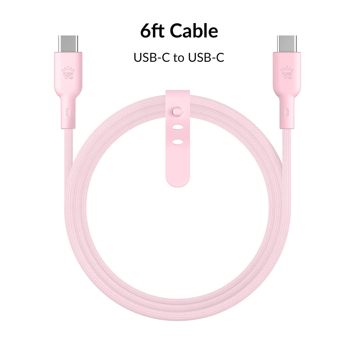 Strawberry Milk Fast Charging Set, Dual Port Wall Adapter + 6ft USB-C Cable