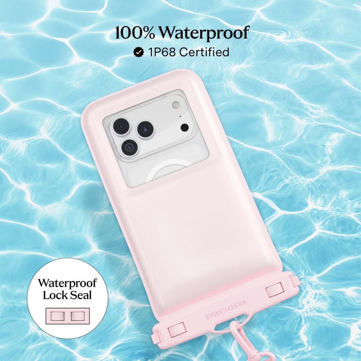 Strawberry Milk Waterproof Floating Phone Pouch