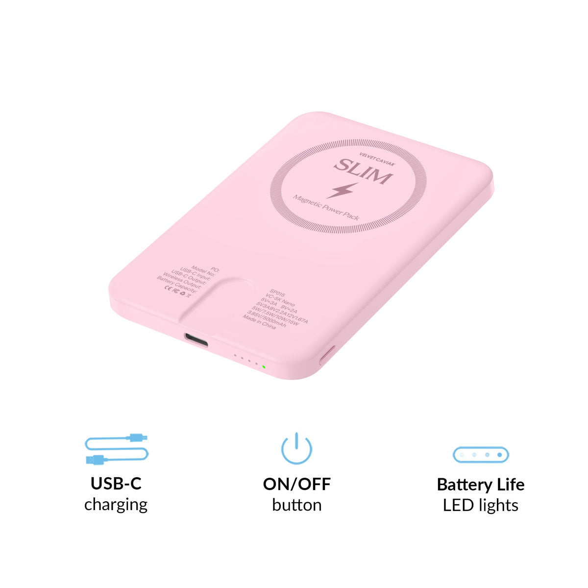 Strawberry Milk Slim Portable MagSafe Charger Power Pack