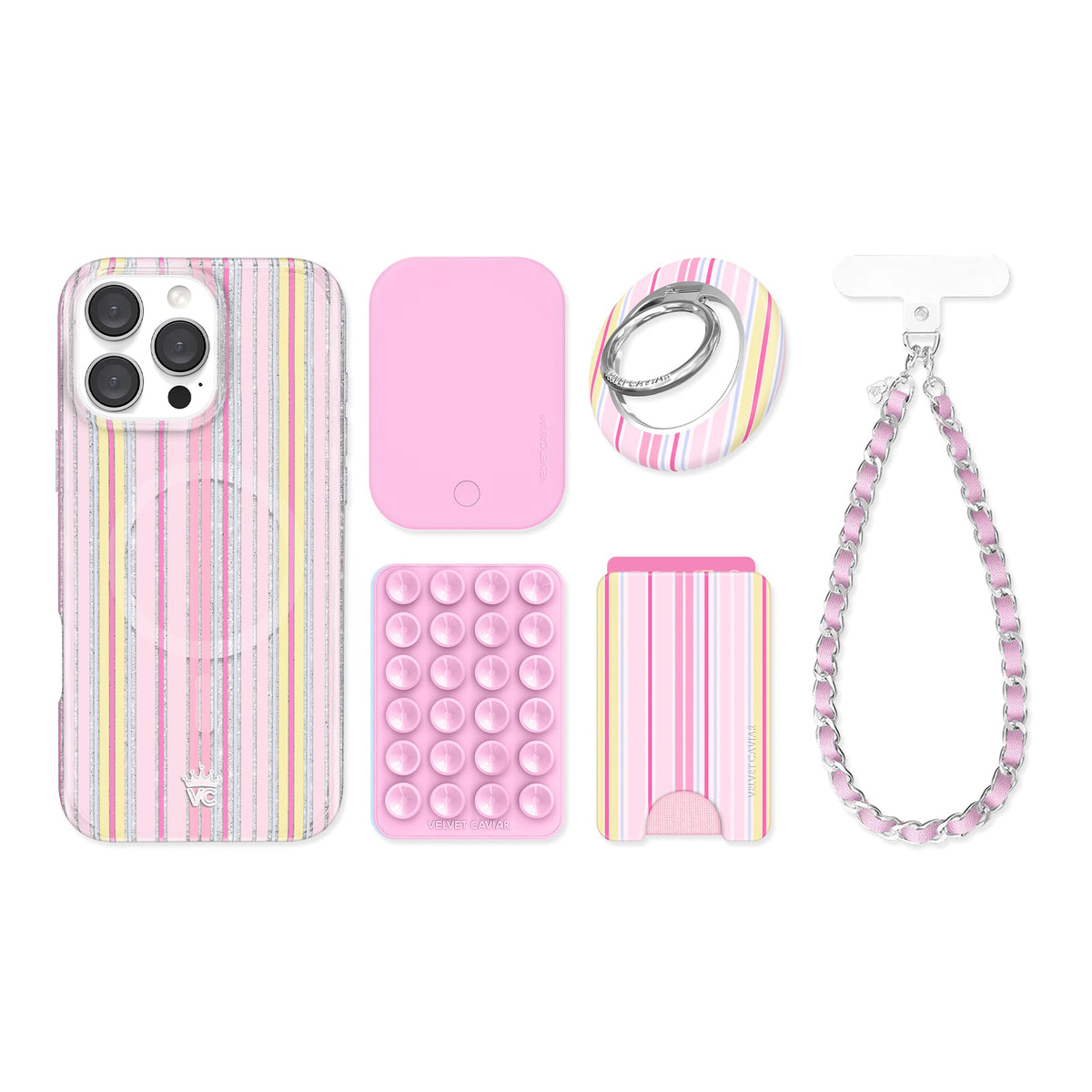 Sunkissed Stripes Glitter iPhone Bundle Set