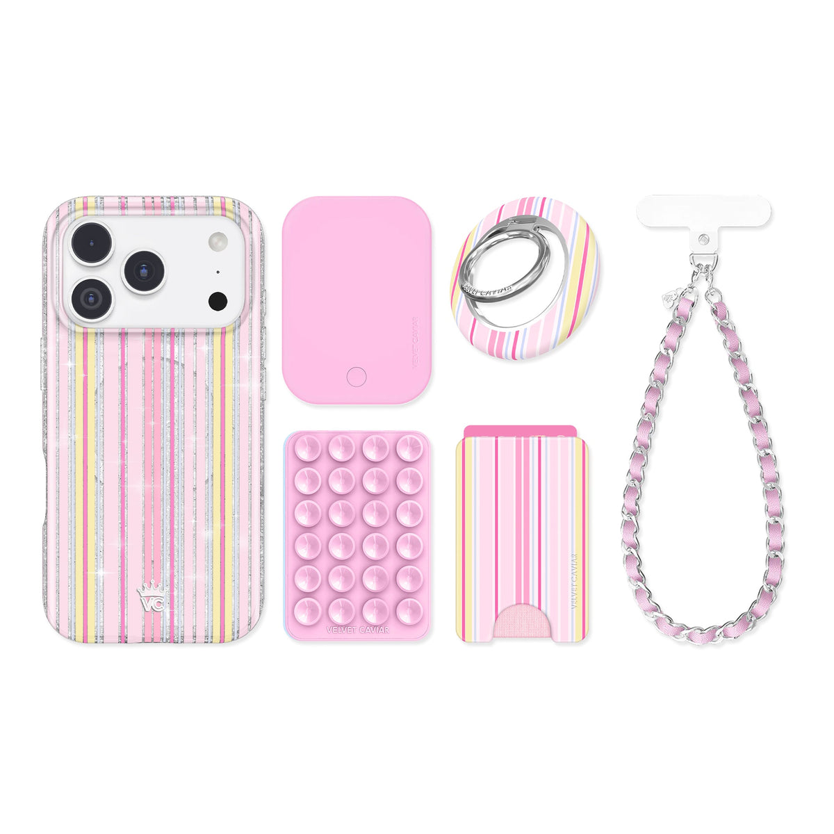 Sunkissed Stripes Glitter iPhone Bundle Set