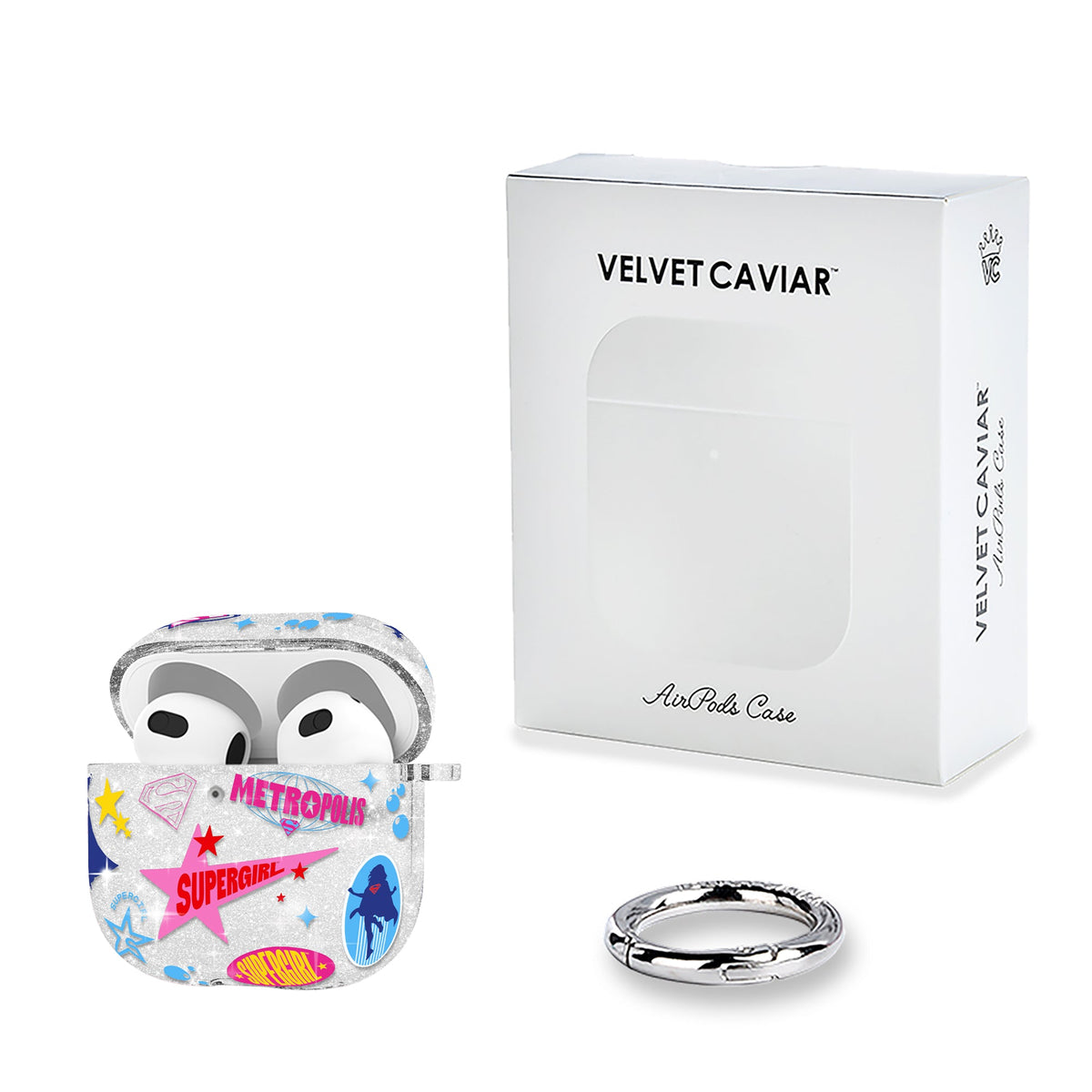 Supergirl Krypto Glitter AirPod Case