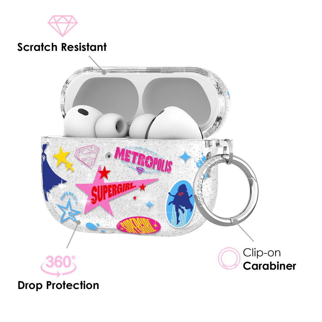 Supergirl Krypto Glitter AirPod Case