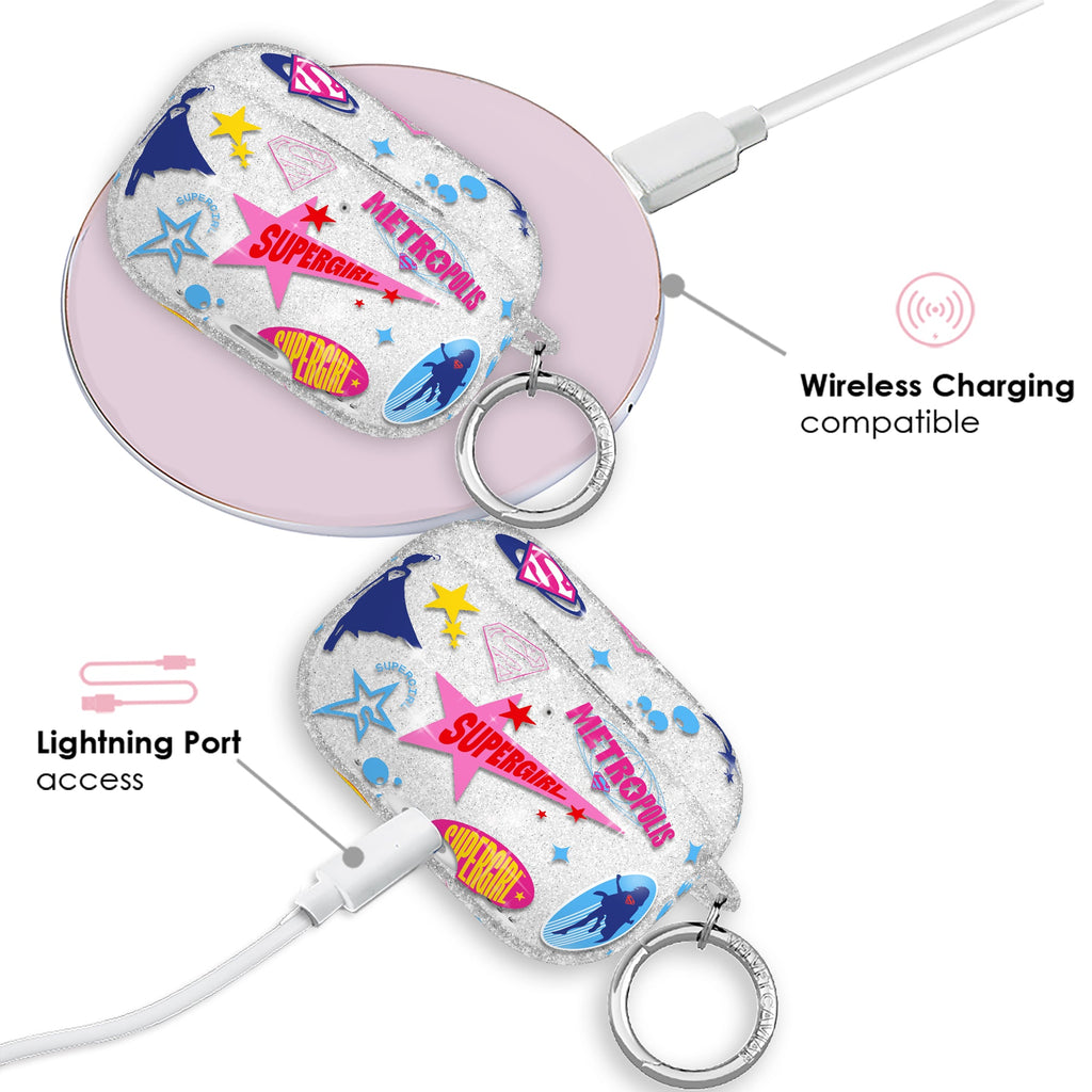 Supergirl Krypto Glitter AirPod Case