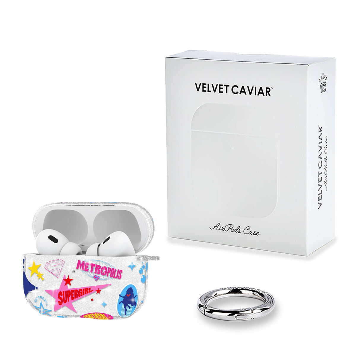 Supergirl Krypto Glitter AirPod Case
