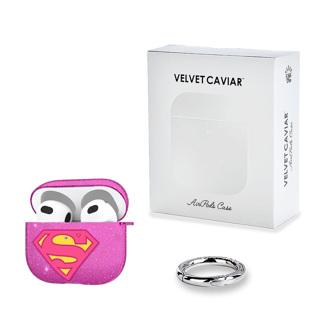 Supergirl Stardust Glitter AirPod Case