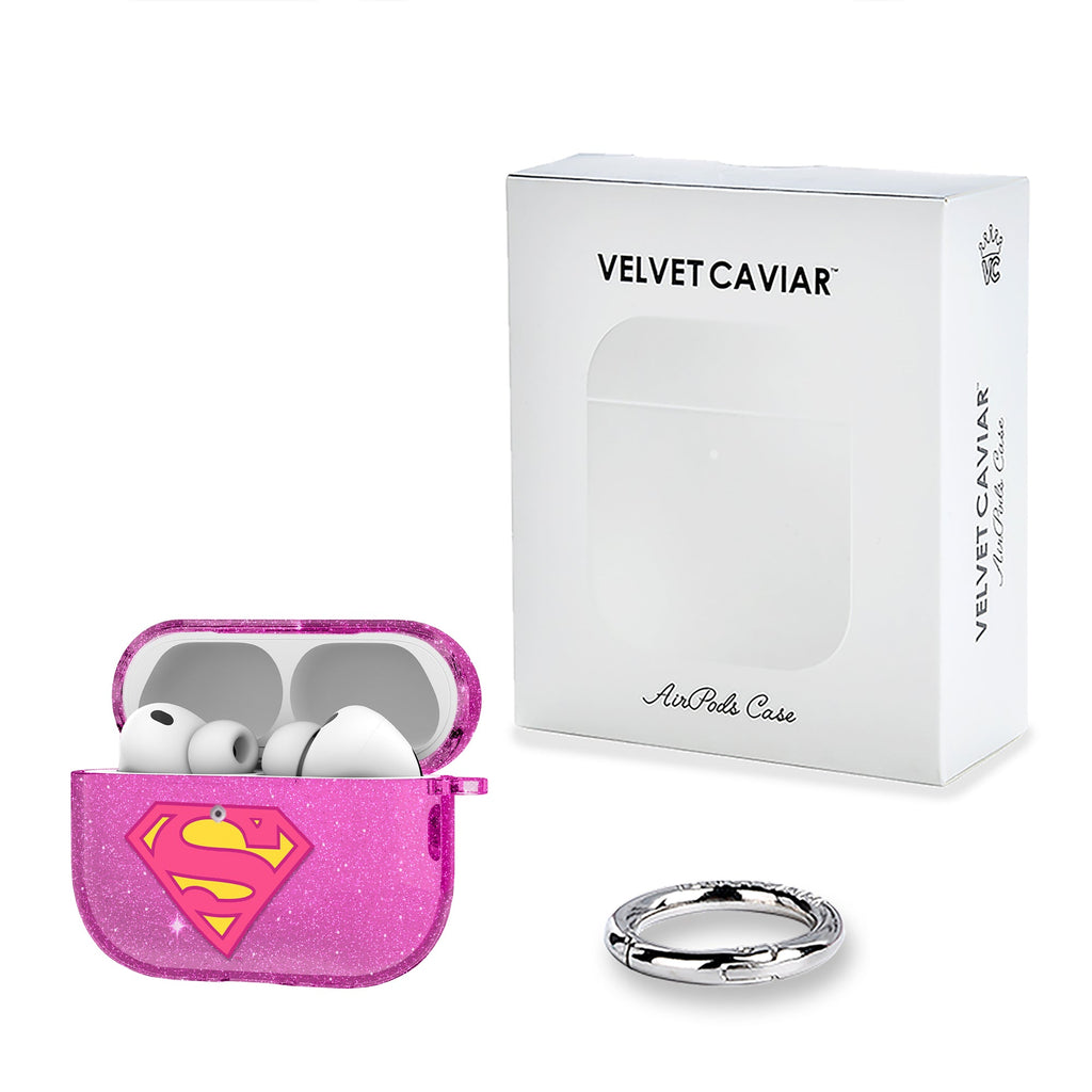 Supergirl Stardust Glitter AirPod Case