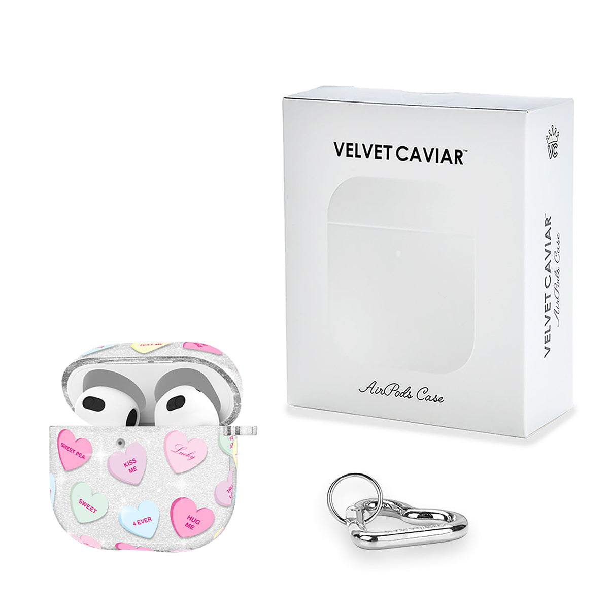 Sweet Hearts Glitter AirPod Case