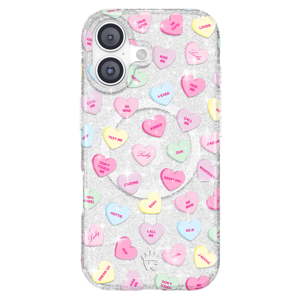 Sweet Hearts Glitter iPhone Case