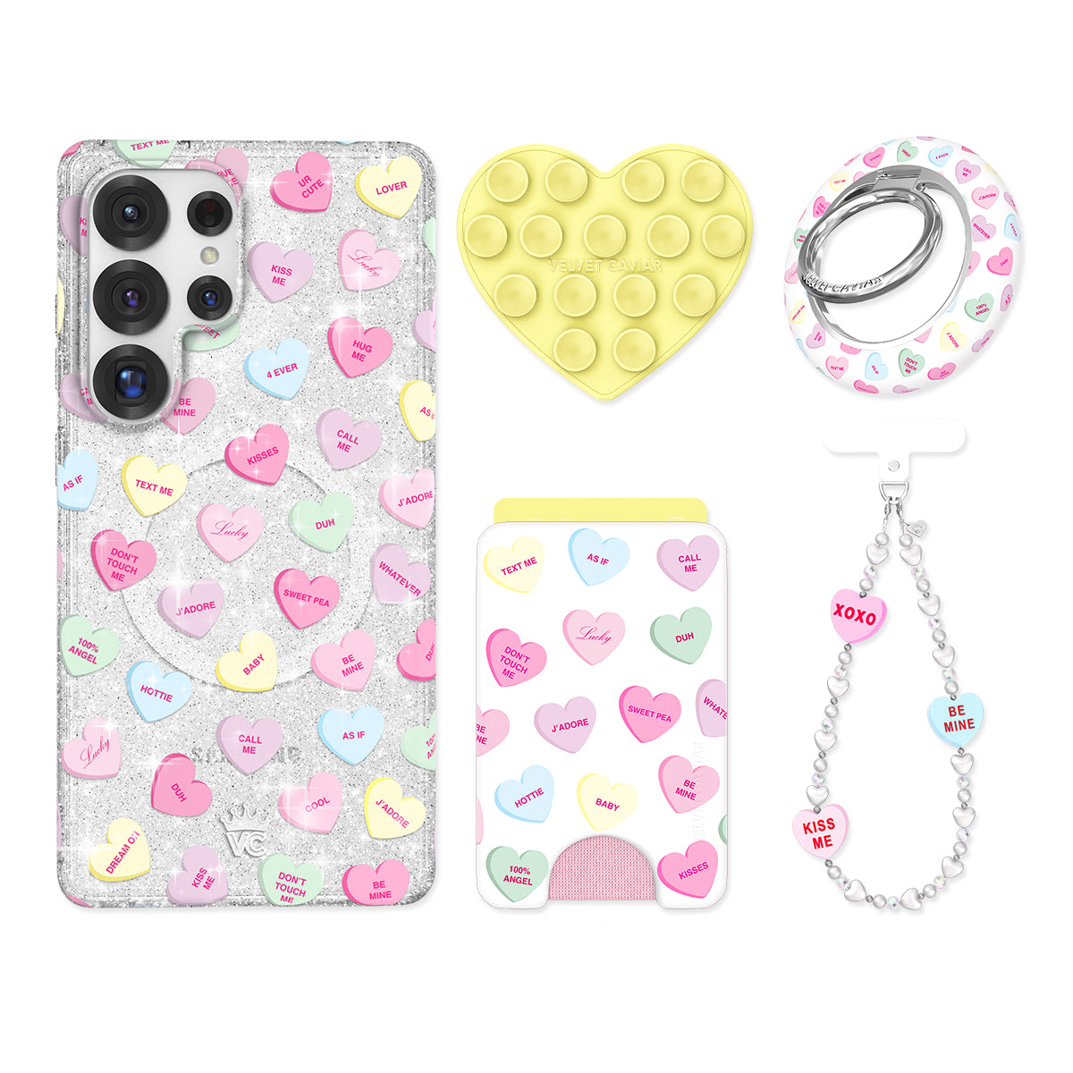 Sweet Hearts Glitter Samsung Bundle Set