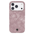 Dusty Rose Chrome Floral iPhone Case