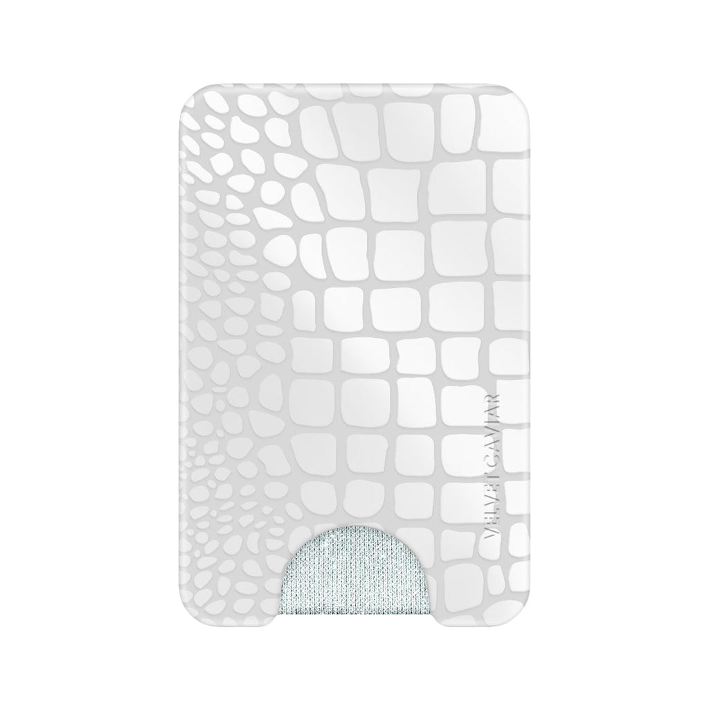White Croc MagSafe Wallet
