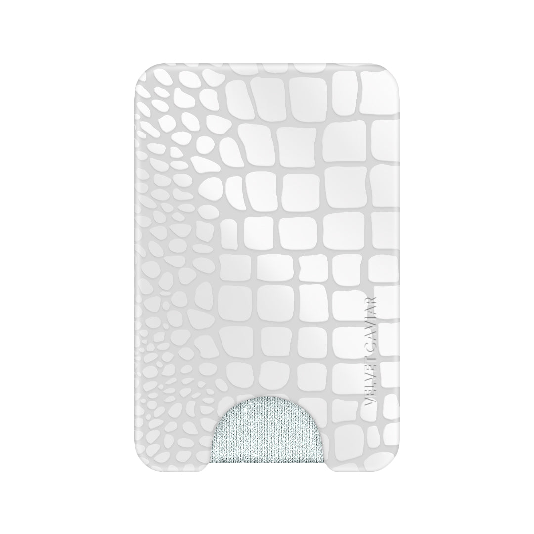 White Croc MagSafe Wallet