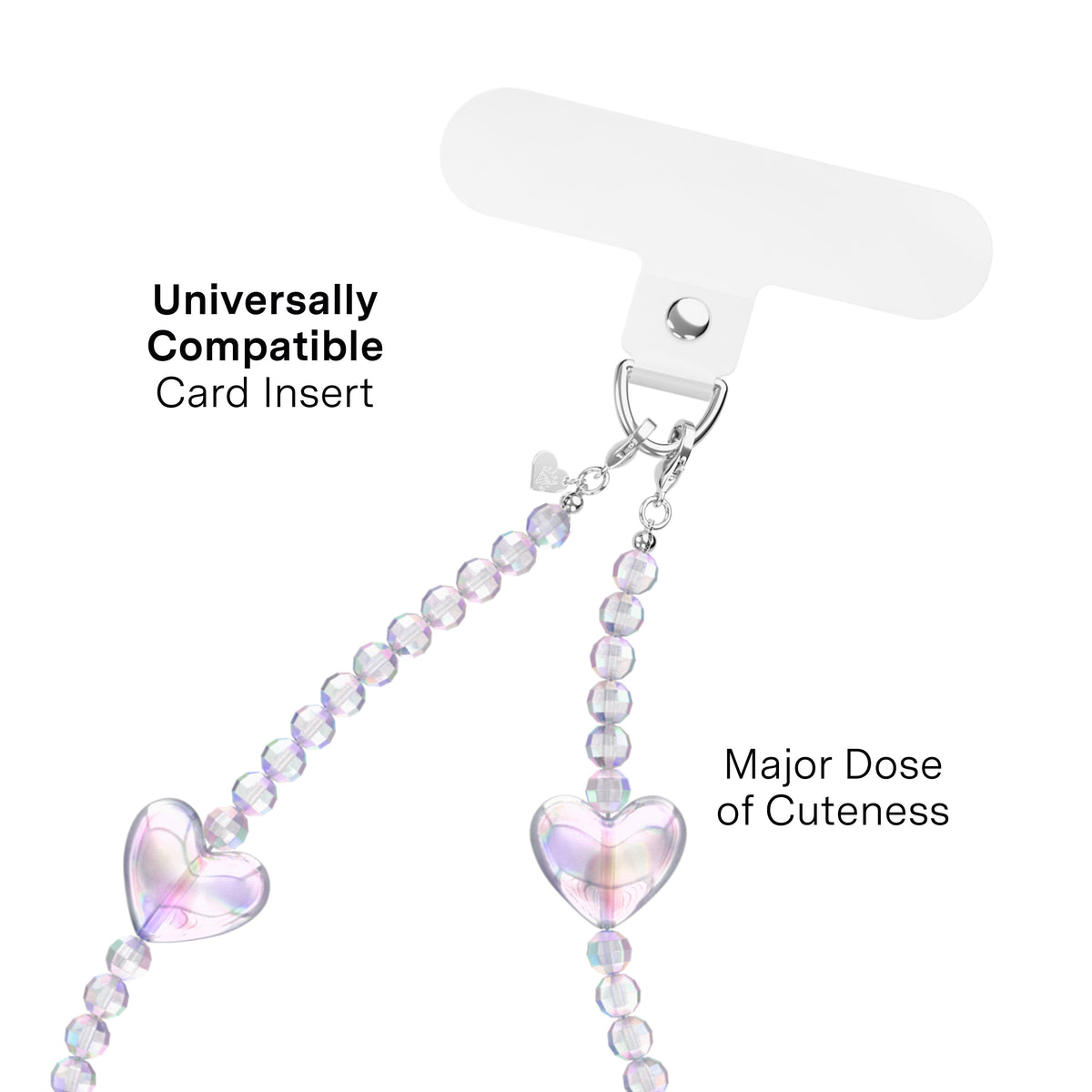 Holo Heart Phone Charm
