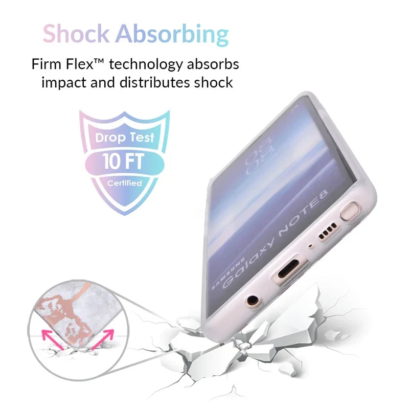 White Marble Rose Gold Chrome Samsung Galaxy Case