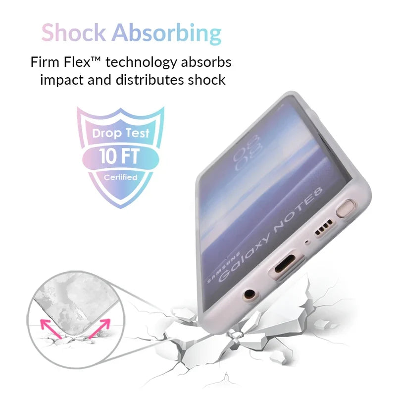 White Marble Silver Chrome Samsung Galaxy Case