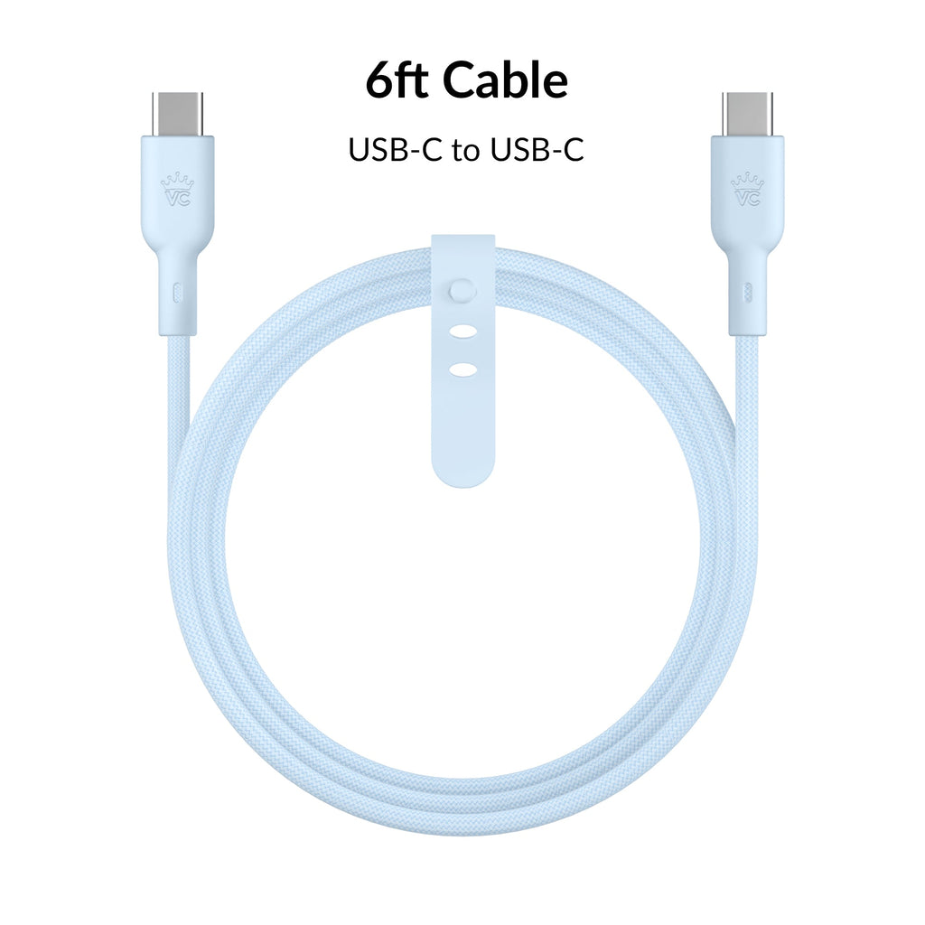 Whisper Blue Fast Charging Cable, 6ft USB-C