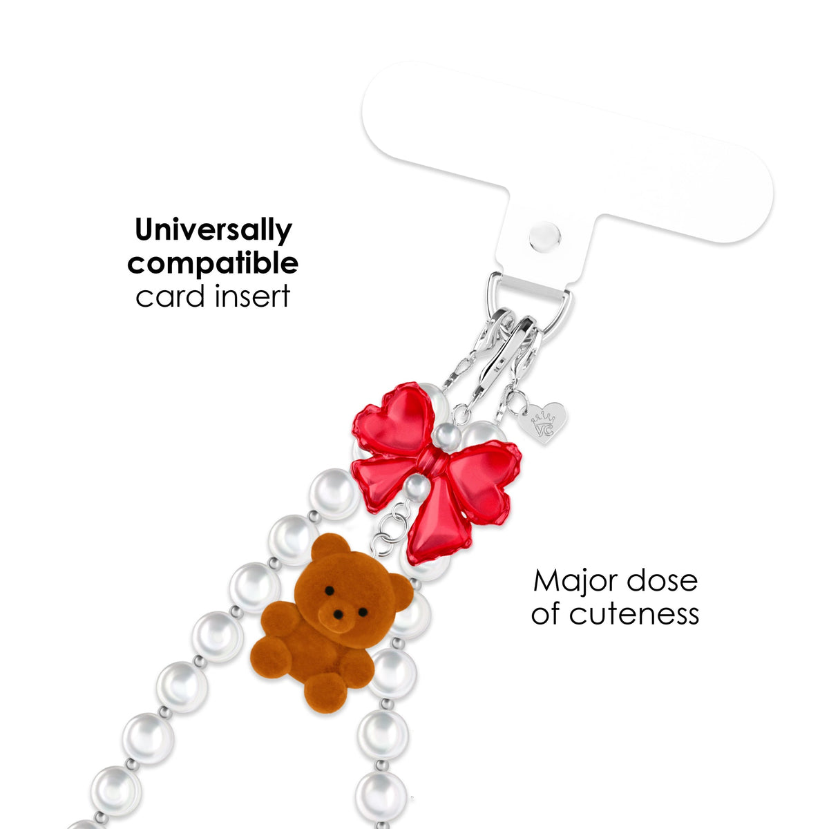 Winter Teddy Phone Charm