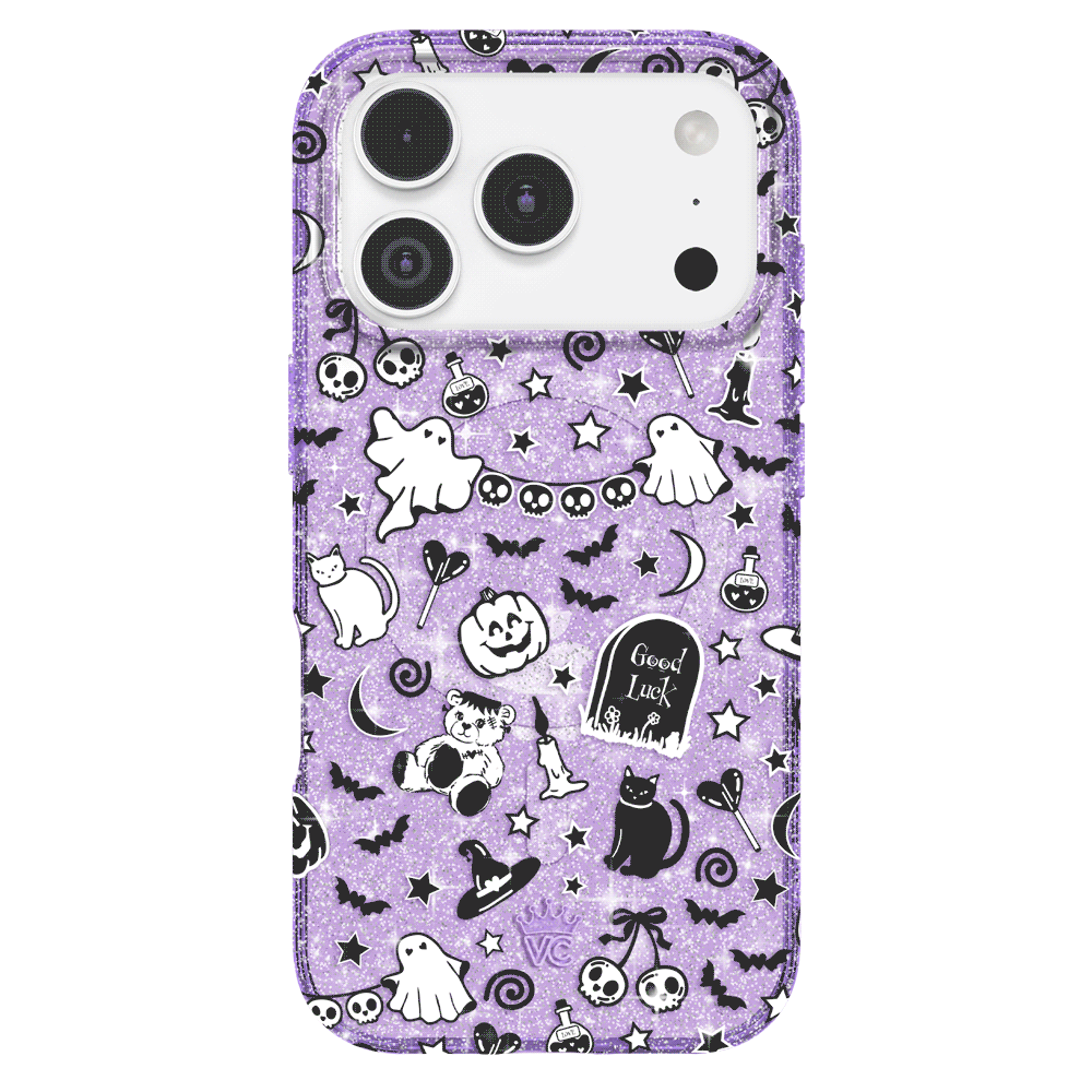 Witchy Lilac Glitter iPhone Case