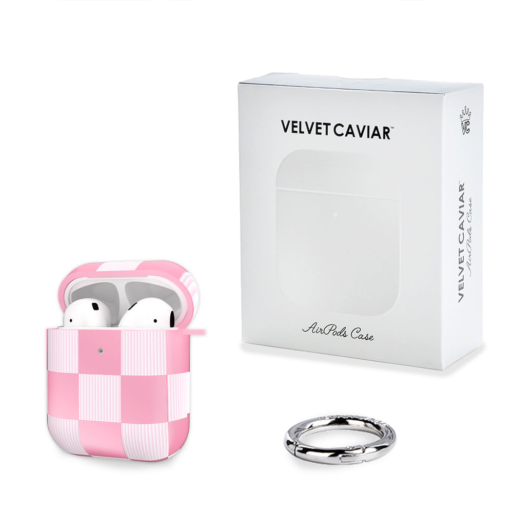 Pink Vibe Checkered AirPod Case