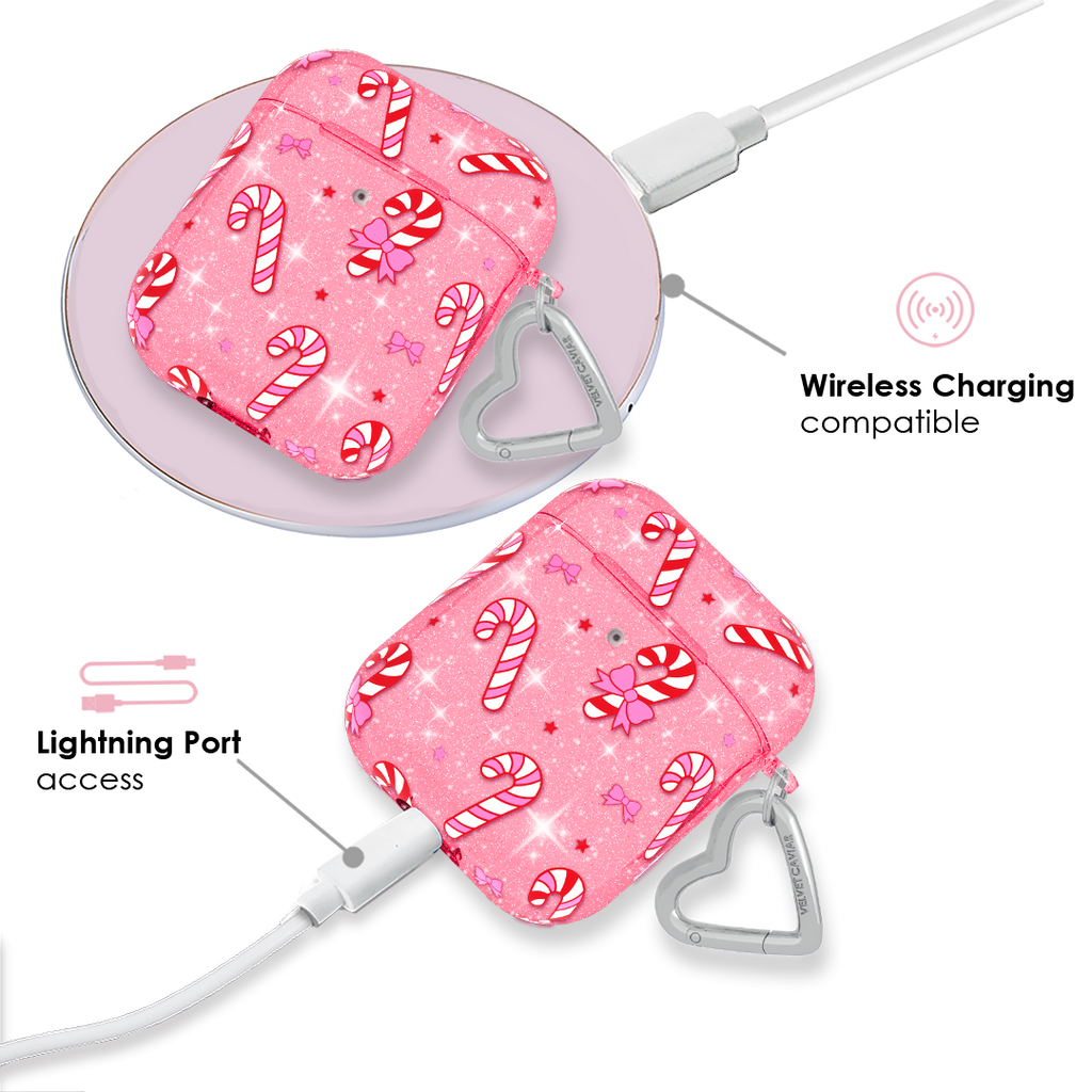 Pink Peppermint Princess AirPod Case