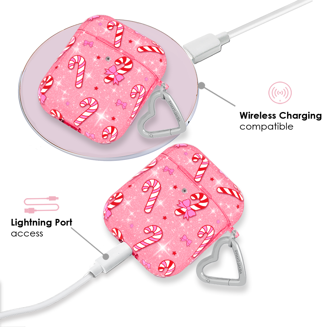 Pink Peppermint Princess AirPod Case