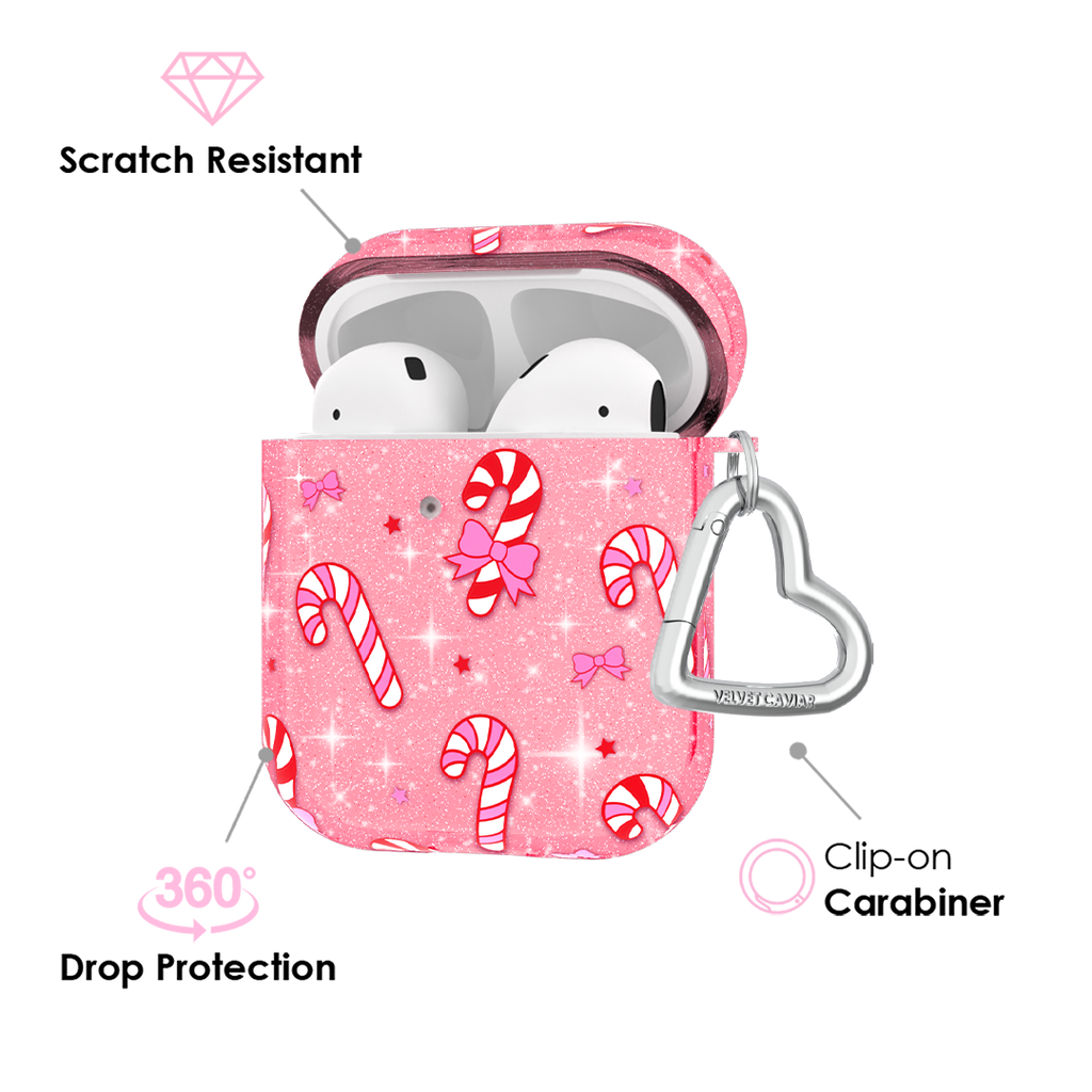 Pink Peppermint Princess AirPod Case