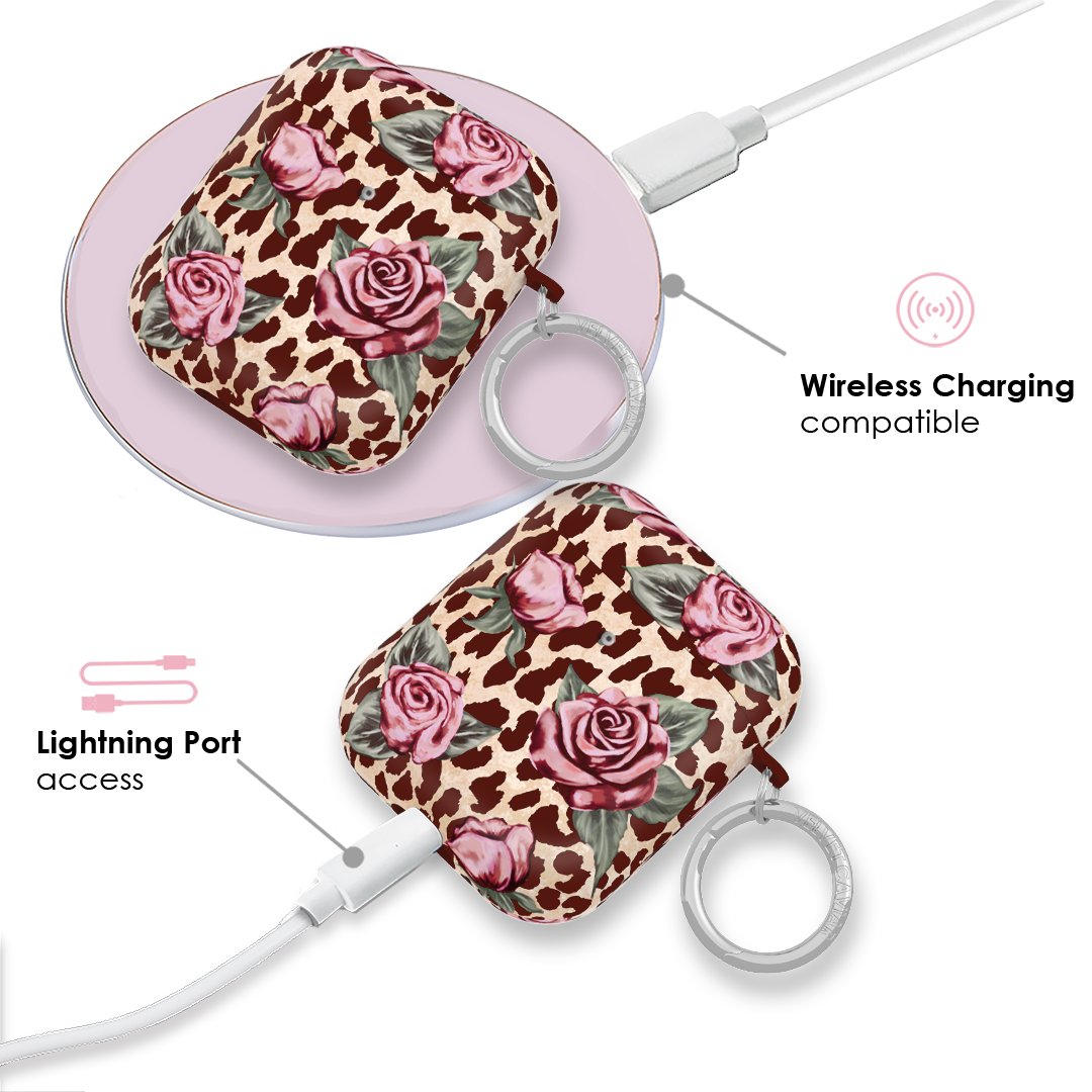 Rosy Leopard AirPod Case